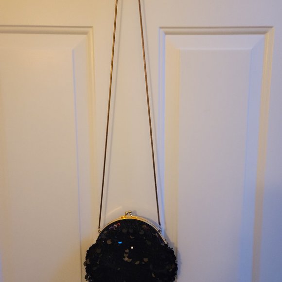 Black Sequin Evening Bag - Picture 6 of 6